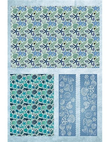 Χαρτί decoupage "Shells" 32x48εκ.