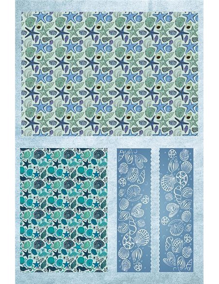 Χαρτί decoupage "Shells" 32x48εκ.