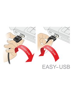 POWERTECH Καλώδιο USB σε USB Micro-B CAB-U132, 90°, Dual Easy USB, 0.5m