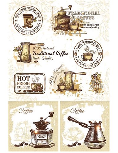 Χαρτί decoupage "coffee time 2" 32x48εκ.