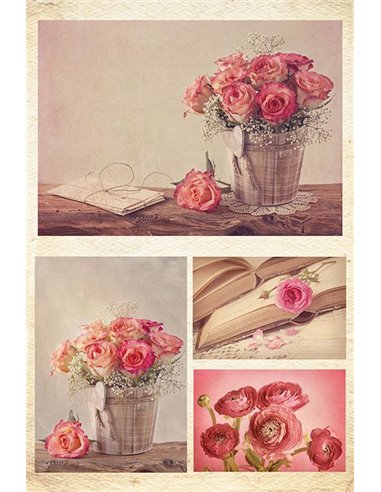 Χαρτί decoupage "Flowers" 32x48εκ.