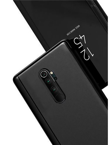 POWERTECH θήκη Clear view MOB-1550, Xiaomi Mi Note 10 Lite, μαύρη