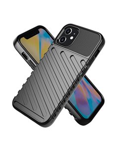 POWERTECH Θήκη Carbon MOB-1558 για  iPhone 12 min, μαύρη