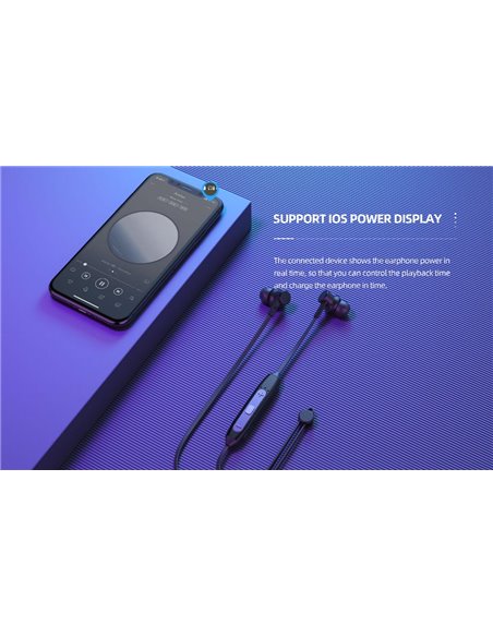 CELEBRAT bluetooth earphones A20 με μαγνήτη, 10mm, BT 5.0, μαύρα