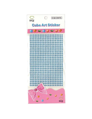 Στρας Ø4mm αυτοκόλλητα μπλε 560τεμ/blister