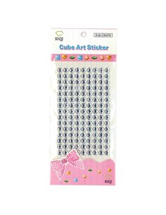 Στρας Ø5mm αυτοκόλλητα λευκά 135τεμ/blister