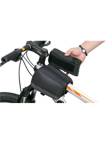 Tσαντάκι ποδηλάτου ΒΙΚΕ-0010 με θήκη κινητού 6.5", μαύρο