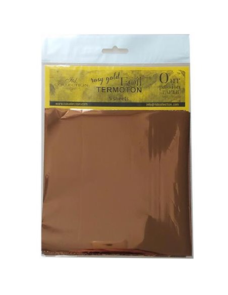 Φιλμ μεταλλοτυπίας ροζ-χρυσό 15,5x15.5εκ.