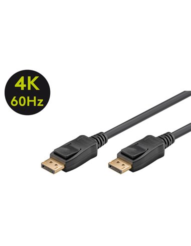 GOOBAY καλώδιο DisplayPort 1.2 VESA 65925, 4K 3D, 5m, μαύρο