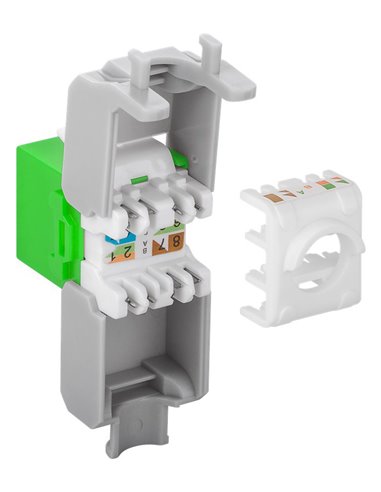 GOOBAY Keystone module RJ45 CAT 6A 90687, UTP, πράσινο