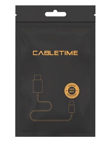 CABLETIME καλώδιο USB Type-C σε USB 3.0 θηλυκό CMCM60, 0.15m, γκρι