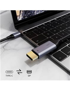 CABLETIME καλώδιο USB-C σε DisPlayPort C160, 4k/60hz, 1.8m, μαύρο
