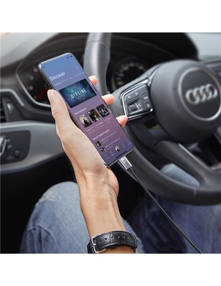 CABLETIME καλώδιο AUX USB Type-C σε 3.5mm C160, 1m, μαύρο