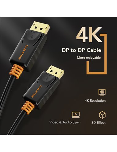 CABLETIME καλώδιο Displayport AV585, 1.2v, 4k/60hz, 3m, μαύρο