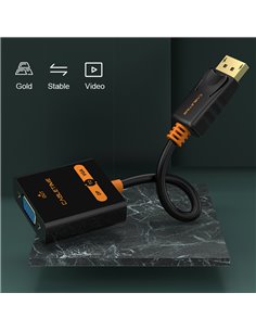 CABLETIME αντάπτορας Displayport σε VGA AV586, 1080p, 0.2m, μαύρος
