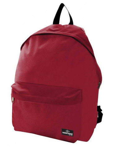Montana τσάντα πλάτης εφηβική κόκκινη με μπροστινή θήκη 40x29x16.5εκ.