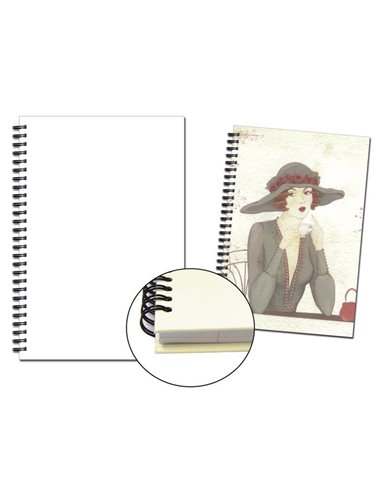 Νext τετρ.σπιράλ,λευκό εξωφ. σκληρό καπάκι 21.5x30εκ. 3θεμ, 100φ.