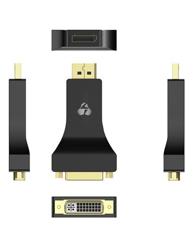 POWERTECH αντάπτορας DisplayPort σε DVI CAB-DP062, passive 1080p, μαύρος