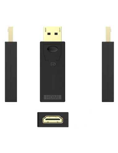 POWERTECH αντάπτορας DisplayPort σε HDMI CAB-DP065, Passive, 4K, μαύρος