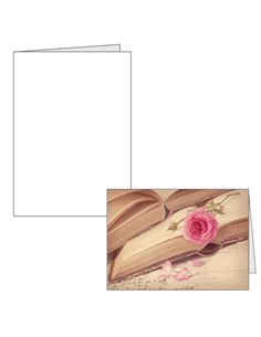 Ευχετήριες κάρτες λευκές, διπλές 12.5x17.5εκ. (κλειστές)