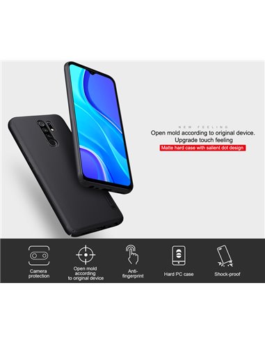 NILLKIN θήκη Super Frost Shield για Redmi 9/Redmi 9 Prime/POCO M2, μαύρη