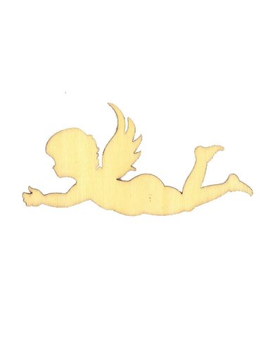 Aγγελάκι ξύλινο 7x6x0,3εκ.