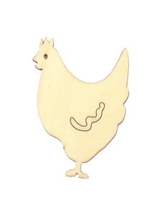 Κότα ξύλινη 8x6x0,3εκ.