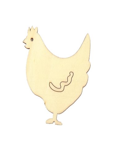 Κότα ξύλινη 8x6x0,3εκ.