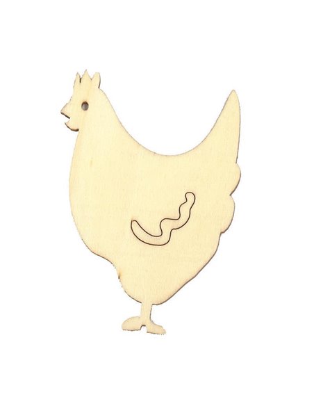 Κότα ξύλινη 8x6x0,3εκ.