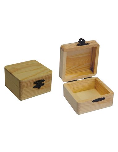 Κουτί ξύλινο τετράγωνο 8x8x5εκ.