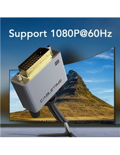 CABLETIME καλώδιο HDMI 1.4 σε DVI 24+1 AV579, 1080p, 2m, μαύρο
