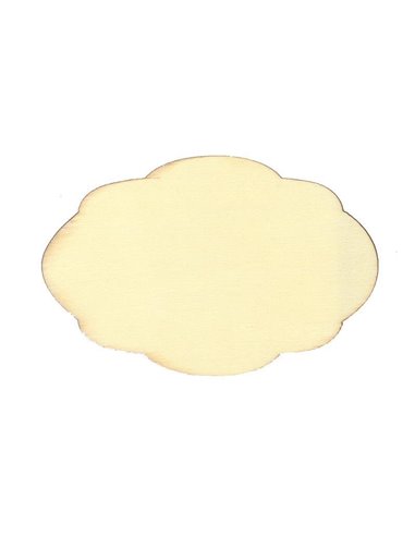 Πινακίδα ξύλινη με καμπύλες 10x6,6x0,3εκ.