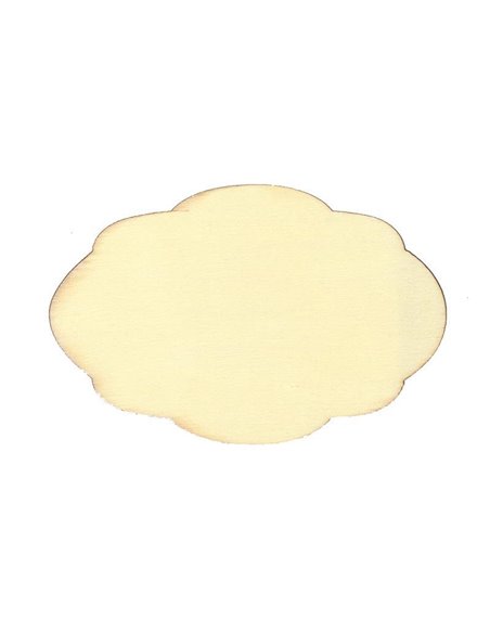 Πινακίδα ξύλινη με καμπύλες 10x6,6x0,3εκ.