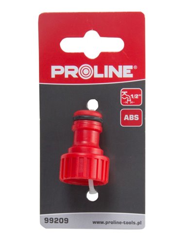 PROLINE ρακόρ βρύσης 99209, 1/2", ABS, κόκκινο