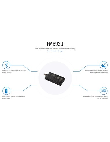 TELTONIKA GPS Tracker αυτοκινήτου FMB920AE5M01, GSM/GPRS/GNSS, Bluetooth