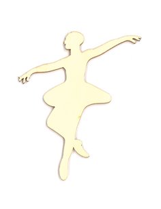 Μπαλαρίνα ξύλινη 10x8x0.3εκ.