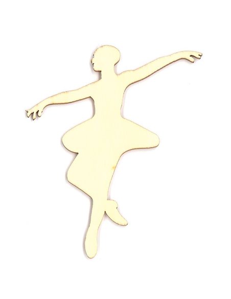 Μπαλαρίνα ξύλινη 10x8x0.3εκ.