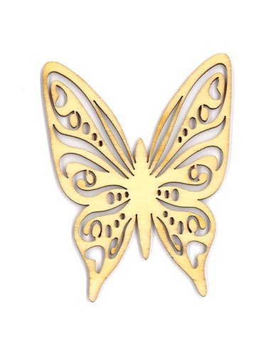 Πεταλούδα ξύλινη 8.6x6.7x0,3εκ.