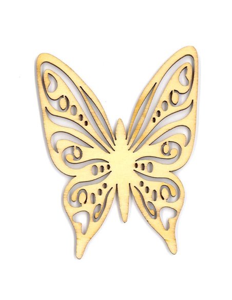 Πεταλούδα ξύλινη 8.6x6.7x0,3εκ.