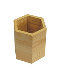 Μολυβοθήκη εξάγωνη ξύλινη 8εκ.