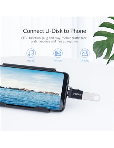 ORICO αντάπτορας USB Type-C σε USB 3.0 CBT-UT01, μαύρος