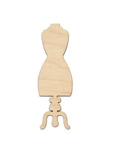 Κούκλα βιτρίνας αχάρακτη σημύδα 10x3,5x0,3εκ.