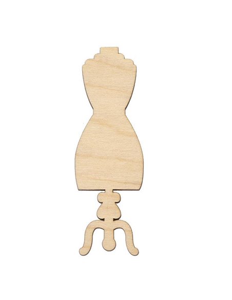 Κούκλα βιτρίνας αχάρακτη σημύδα 10x3,5x0,3εκ.