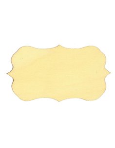 Πινακίδα ξύλινη με καμπύλες και μύτες 14x7,7x0,3εκ.