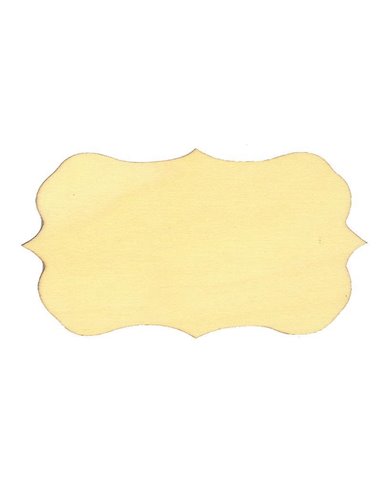 Πινακίδα ξύλινη με καμπύλες και μύτες 14x7,7x0,3εκ.