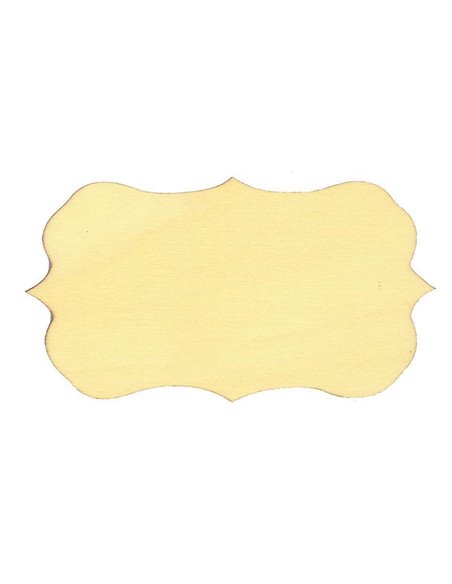 Πινακίδα ξύλινη με καμπύλες και μύτες 14x7,7x0,3εκ.