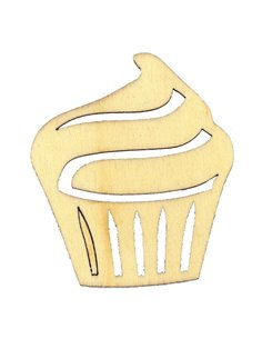 Cup cake ξύλινο 6.5x5,7x0,3εκ.