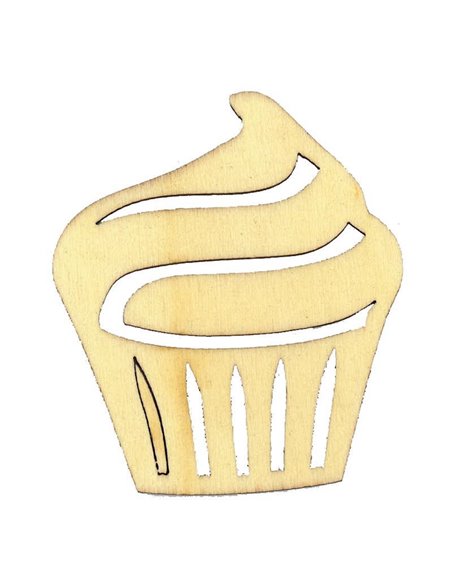 Cup cake ξύλινο 6.5x5,7x0,3εκ.