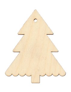 Χριστ. δέντρο κυματιστή βάση με τρύπα σημύδα 75x60x3χιλ.