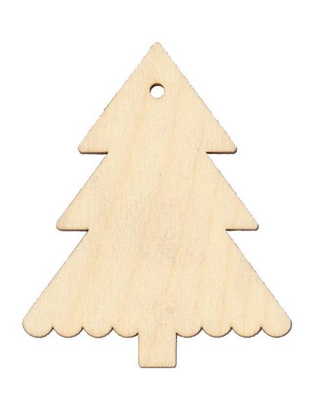 Χριστ. δέντρο κυματιστή βάση με τρύπα σημύδα 75x60x3χιλ.